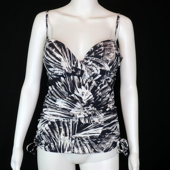 Assets Push Up Underwire One Piece Ruched Sides #1538 Swim Tankini Top - Picture 1 of 3